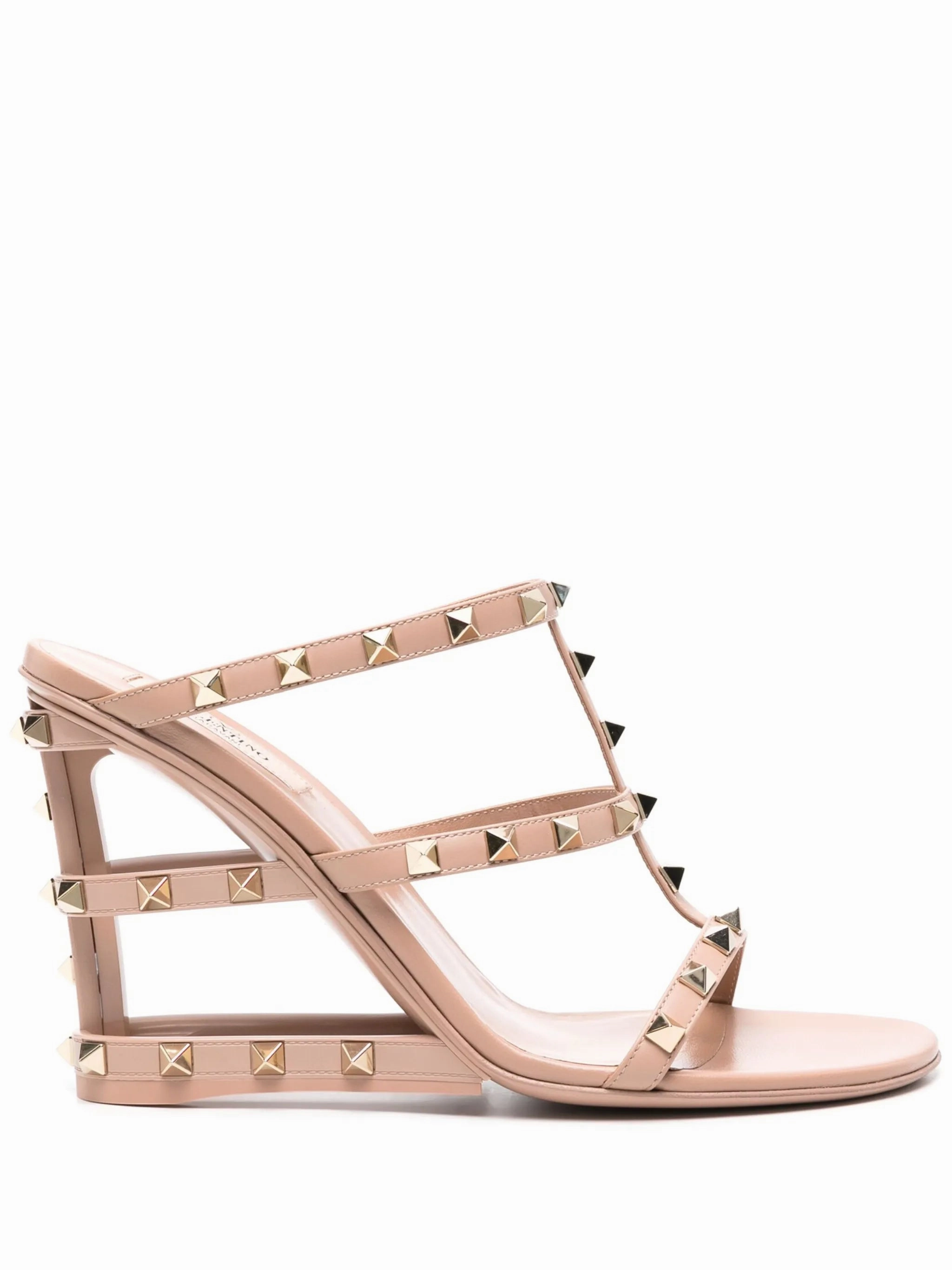 100mm Rockstud-embellished caged sandals Dressy Low Heel Sandals