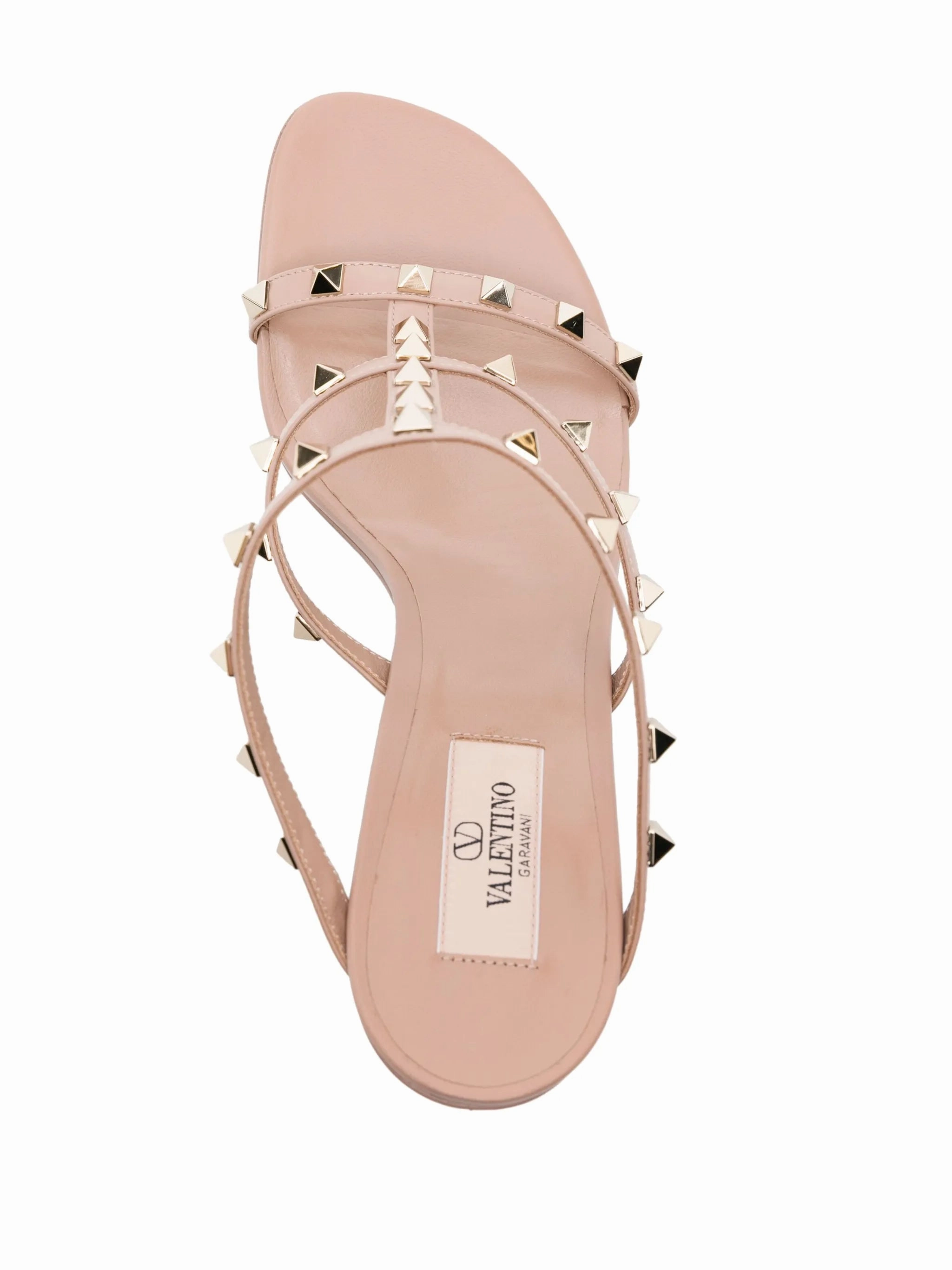 Sandals Italy 100mm Rockstud-embellished caged sandals