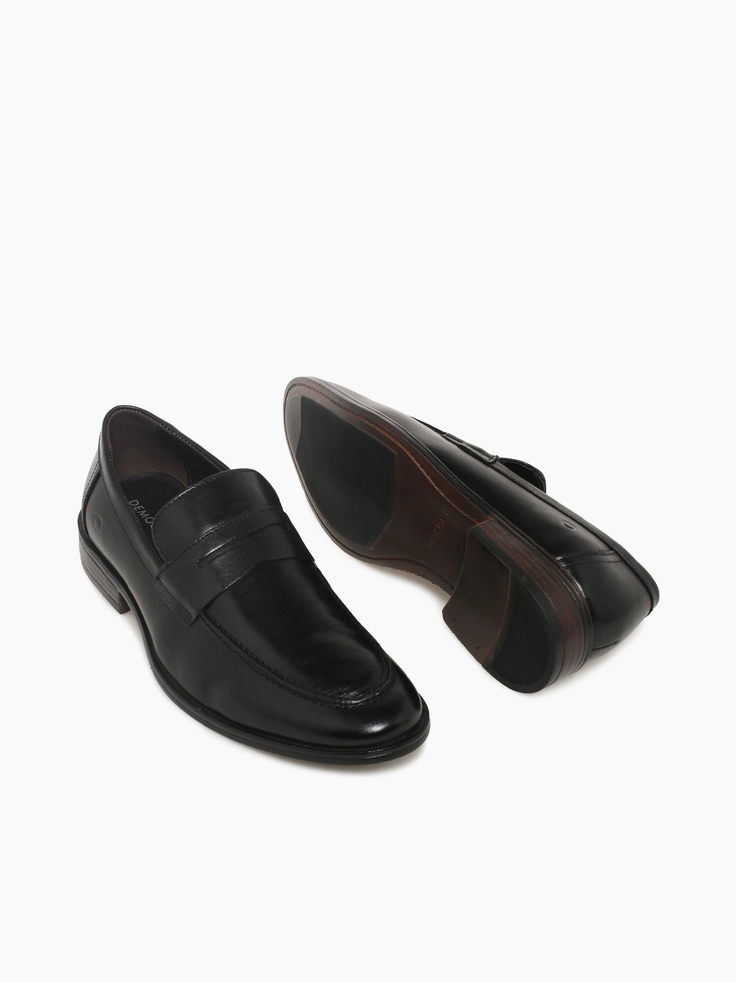 Dressy Silver Flat Shoes 622102001 Black Leather