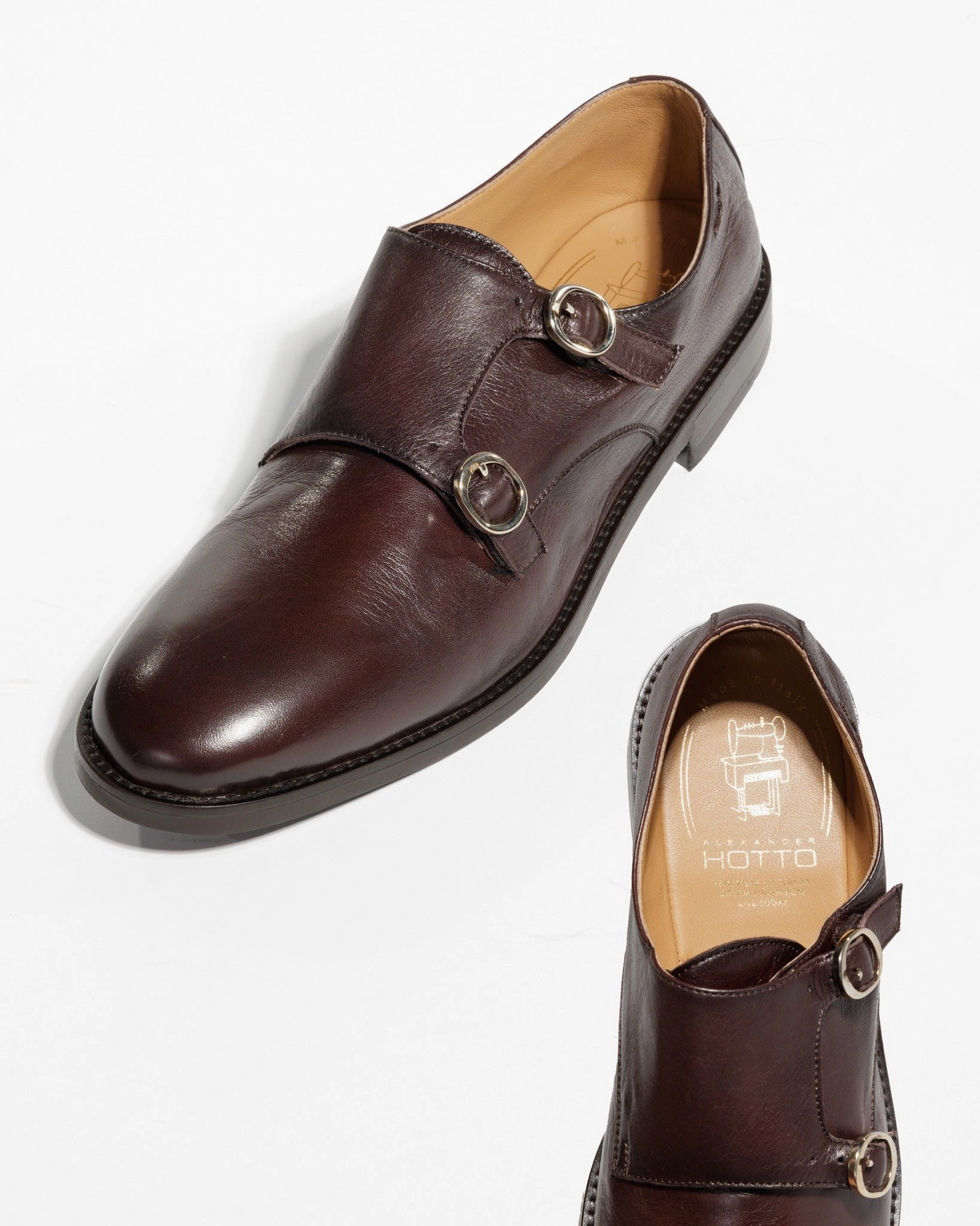 67036 Brown Pelle Wanted Flat Shoes