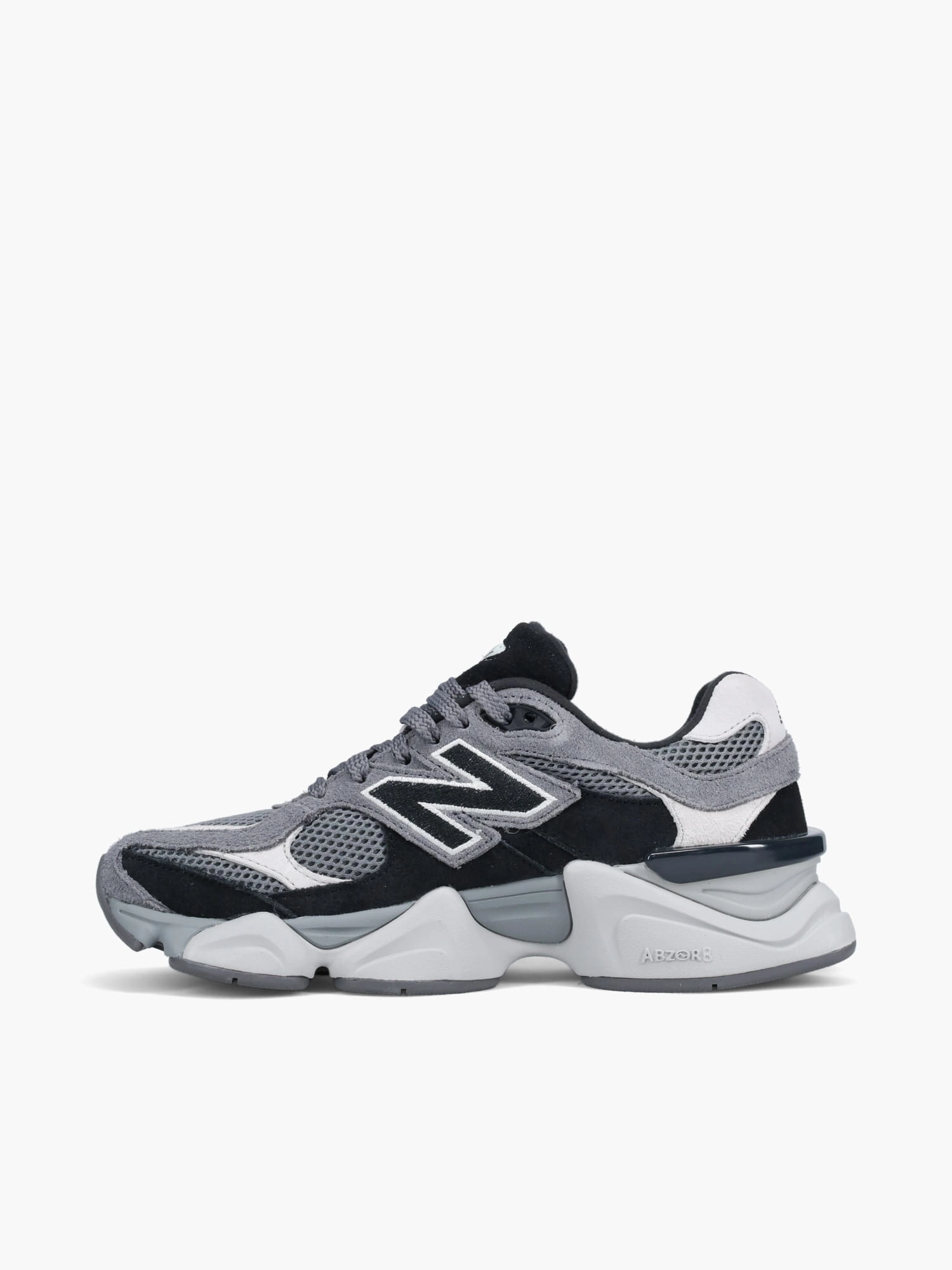 9060 Black Grey suede No Shoes Flats