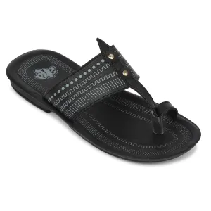 Lane Spa Sandals A-HA Black Casual Flat Sandal For Men MPU-62 By Liberty