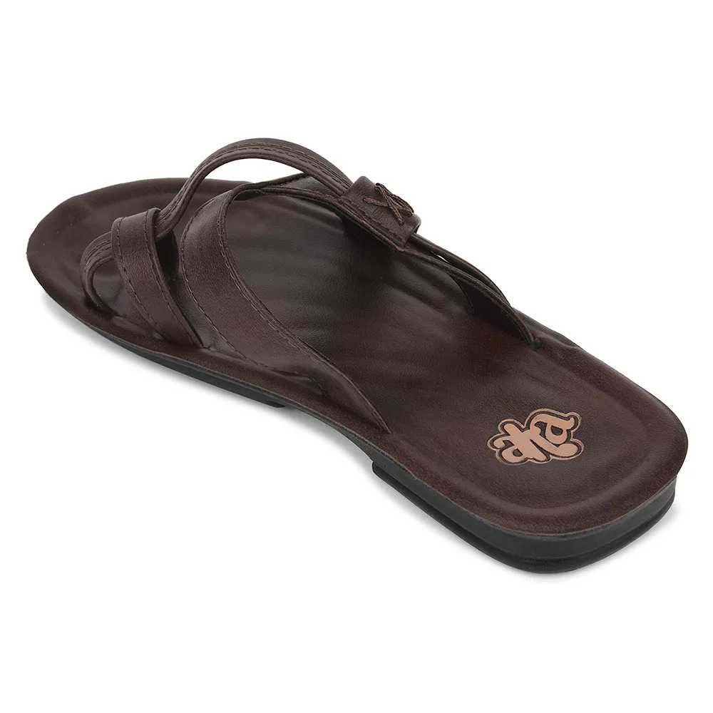 Sandals Footwear A-HA Brown Casual Flat Sandal For Men MPU-60 By Liberty