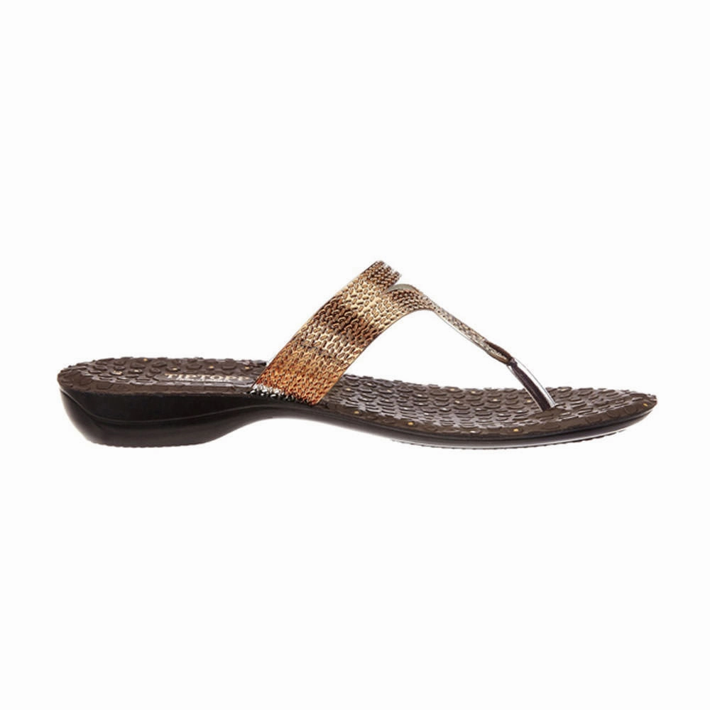 A-HA By Liberty ETHNIC-05 Women Ethnic Copper Slippers Slides Look Alike