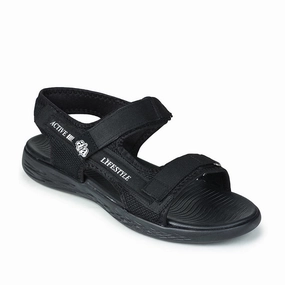 Cute Cheap Sandals A-HA Casual Black Sandals For Men IMPACT-8 By Liberty