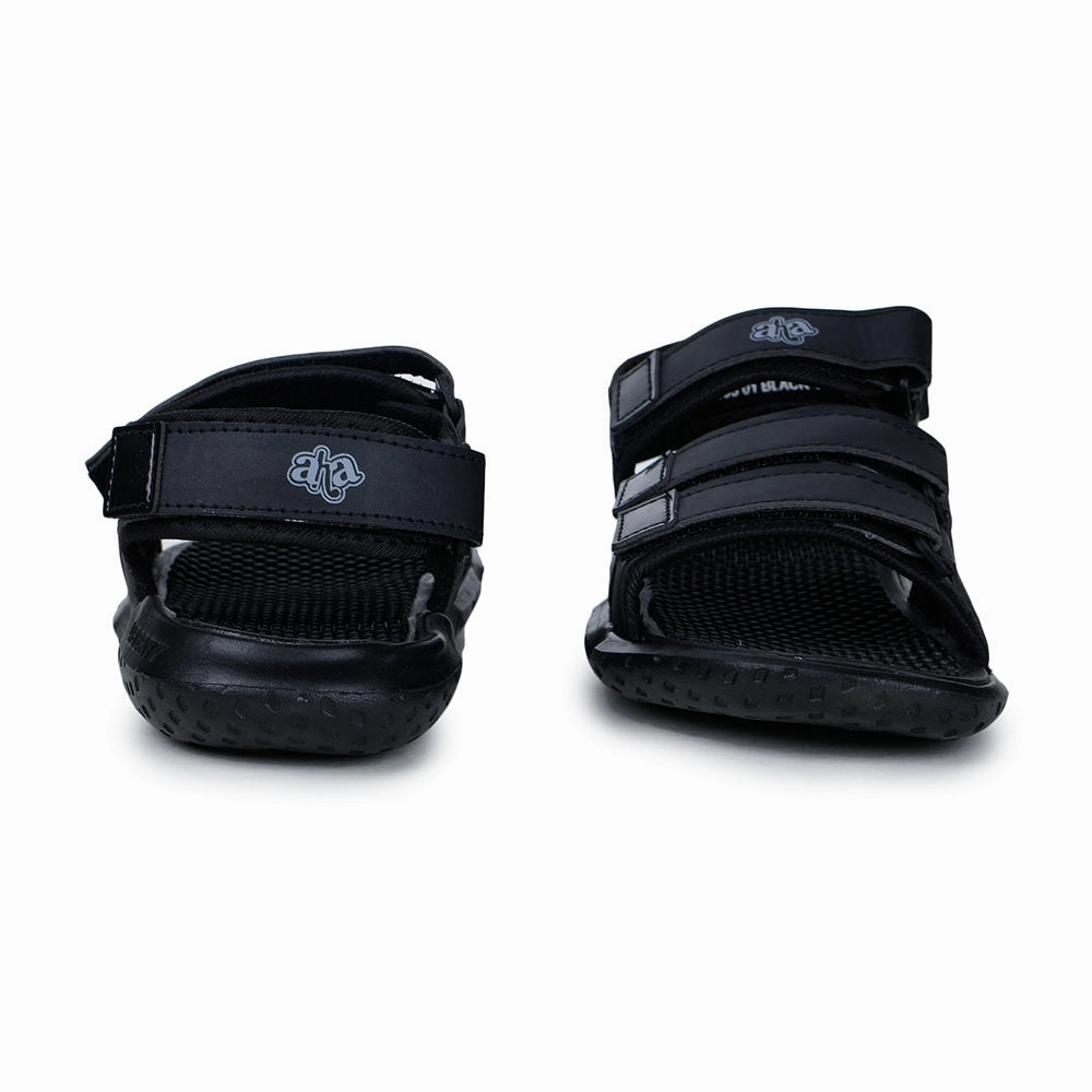 Sandals Open Toe A-HA Casual Black Sandals For Men LB195-01 By Liberty