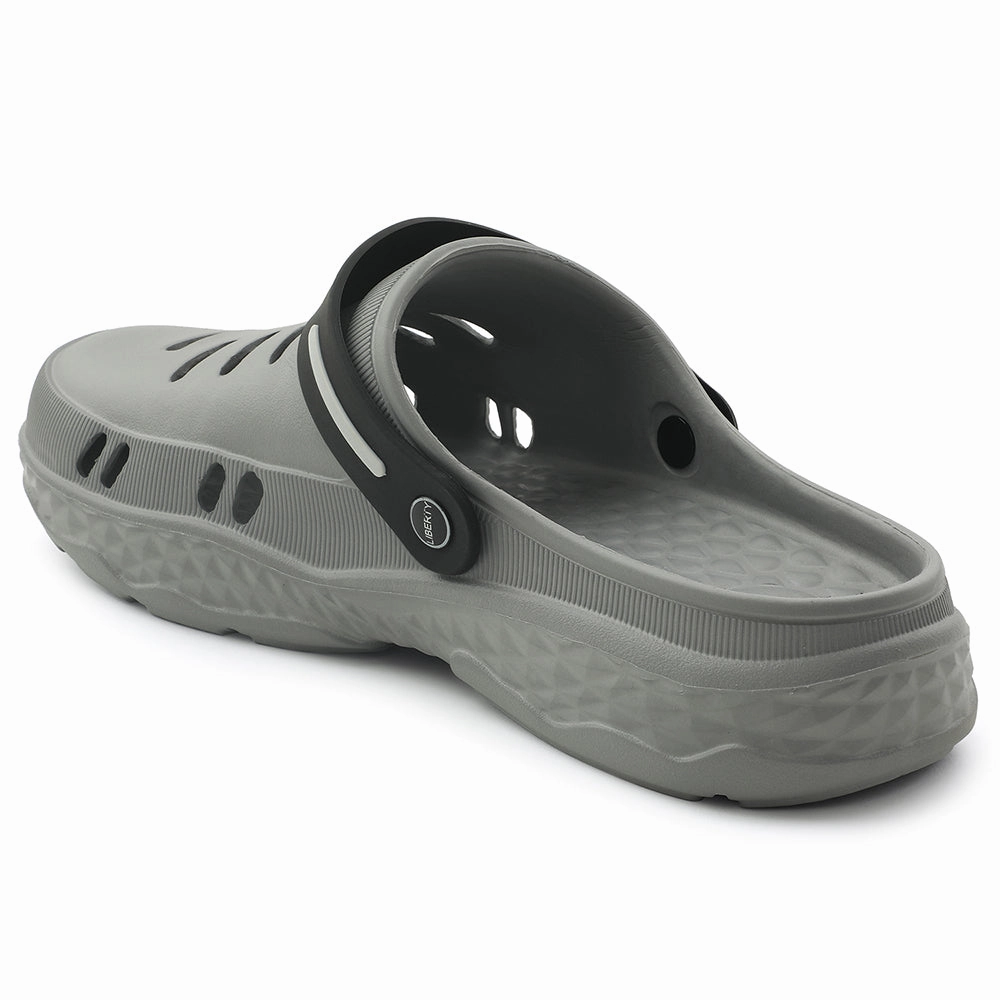 Sandals Clearance Sale A-HA Casual Grey Clogs For Men BEACHRIDEM By Liberty