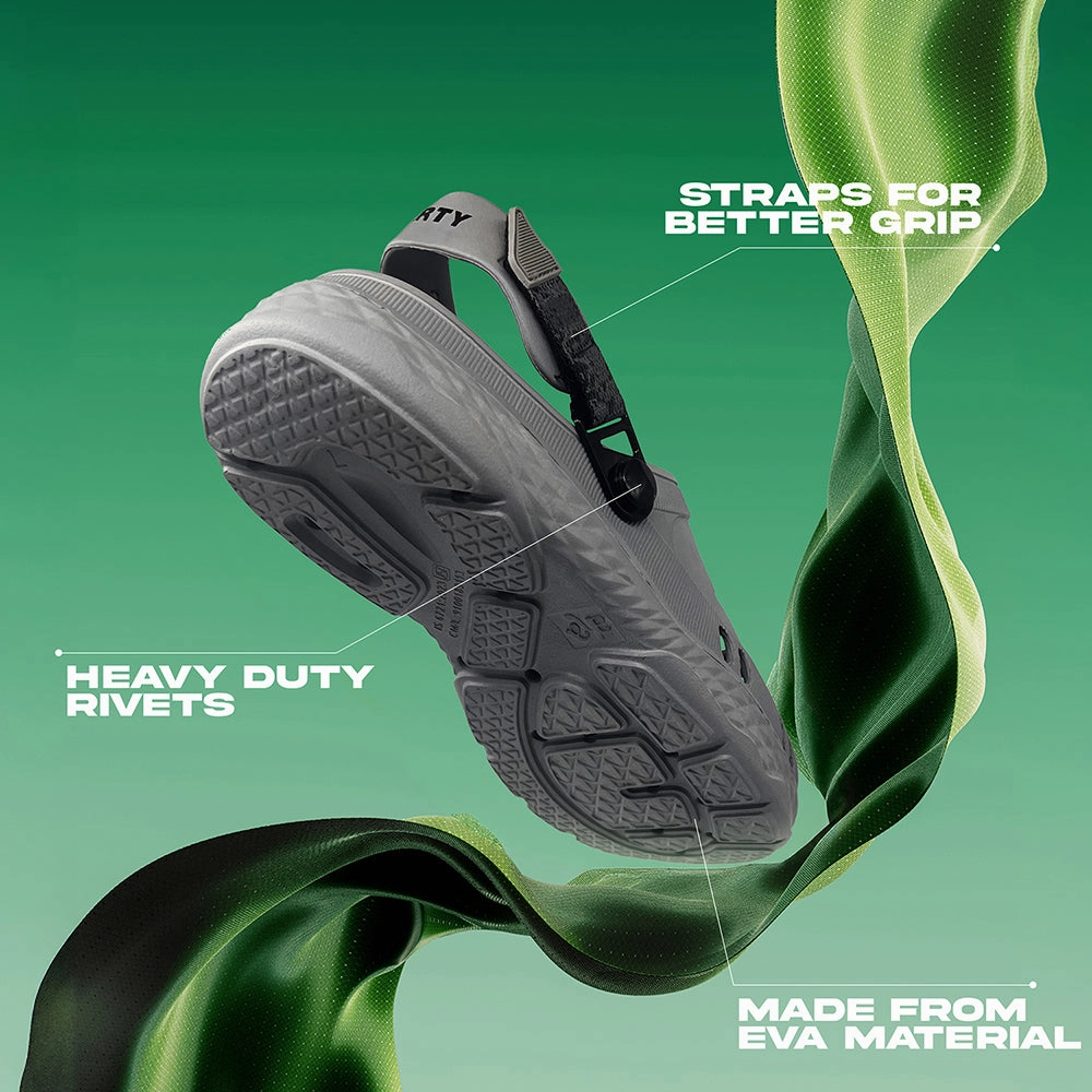 A-HA Casual Light Grey Clogs For Men BEACHRIDE By Liberty St Vincent Sandals