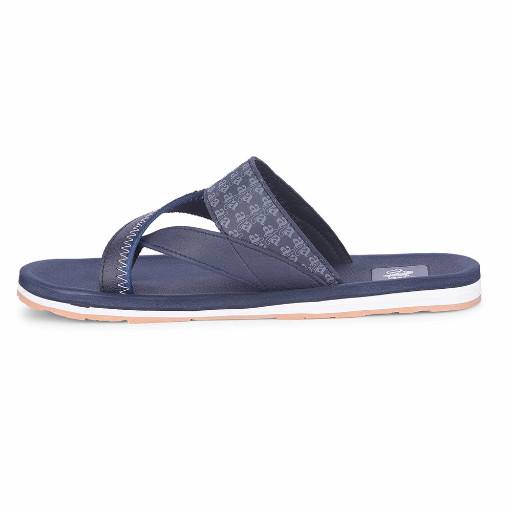 A-HA Casual Navy Blue Flip Flop For Men ANCO-02 By Liberty Morning Slippers