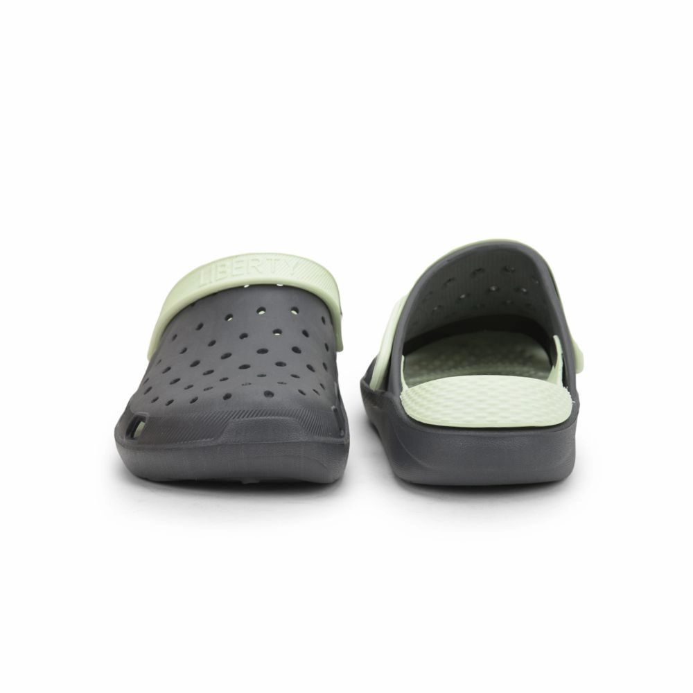 A-HA Dark Grey Slingback Clogs For Men LPMXT-800 By Liberty Leather Thong Sandals