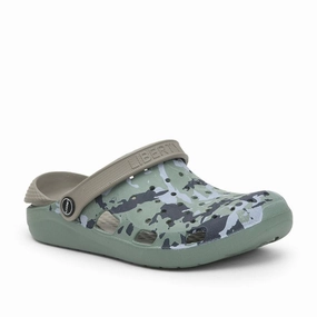A-HA Green Casual Slingback Clogs For Men LPMXT-811 By Liberty Walking Sandals For Europe