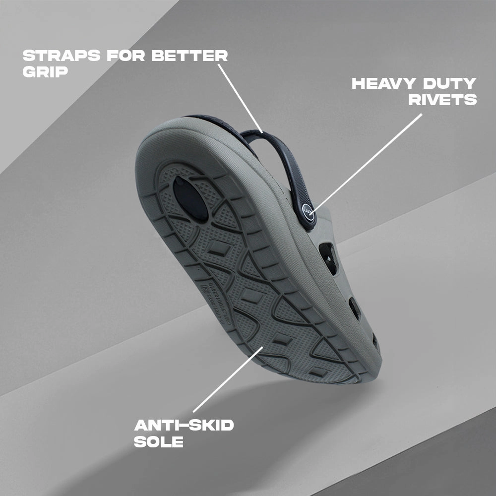 Antigua Pictures A-HA Grey Slingback Clogs For Men LPMXT-800 By Liberty