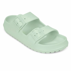 A-HA Light Green Casual Flat Sandal For Women EASYPRO By Liberty Good Shoes For Flat Footed People