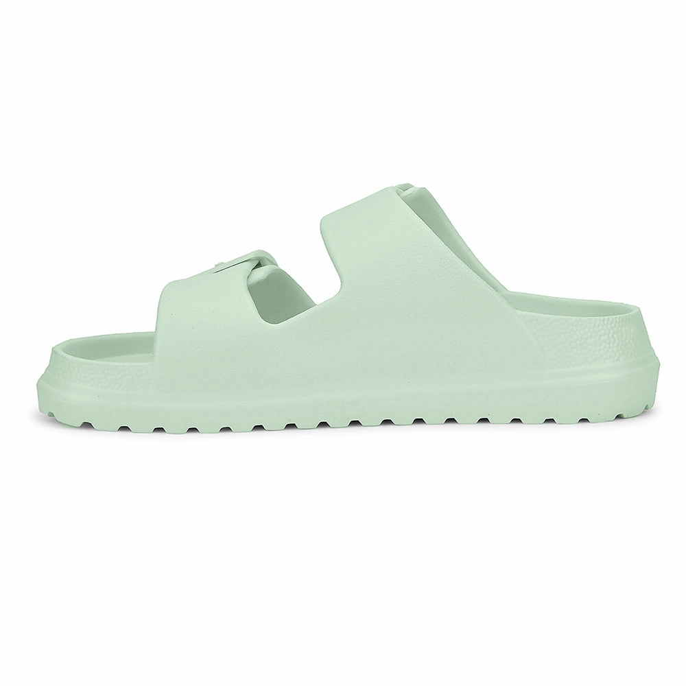 A-HA Light Green Casual Flat Sandal For Women EASYPRO By Liberty Shoes Flat