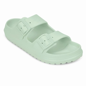 Shoes Leather Flats A-HA Light Green Casual Flat Sandal For Women EASYPRO By Liberty