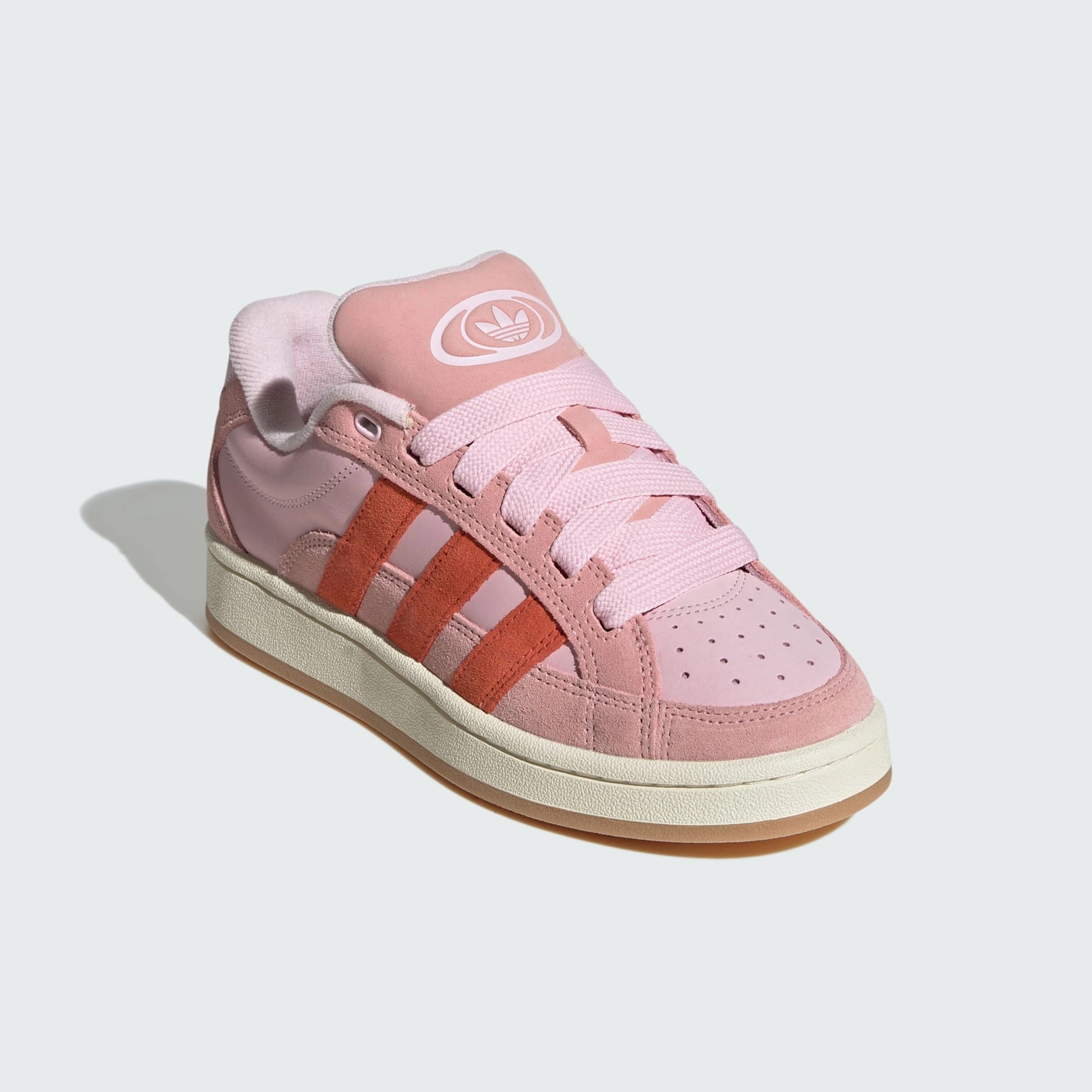 CAMPUS 00S BETA SHOES - Clear Pink / Cream White / Preloved Red Adidas Shoes Without Laces