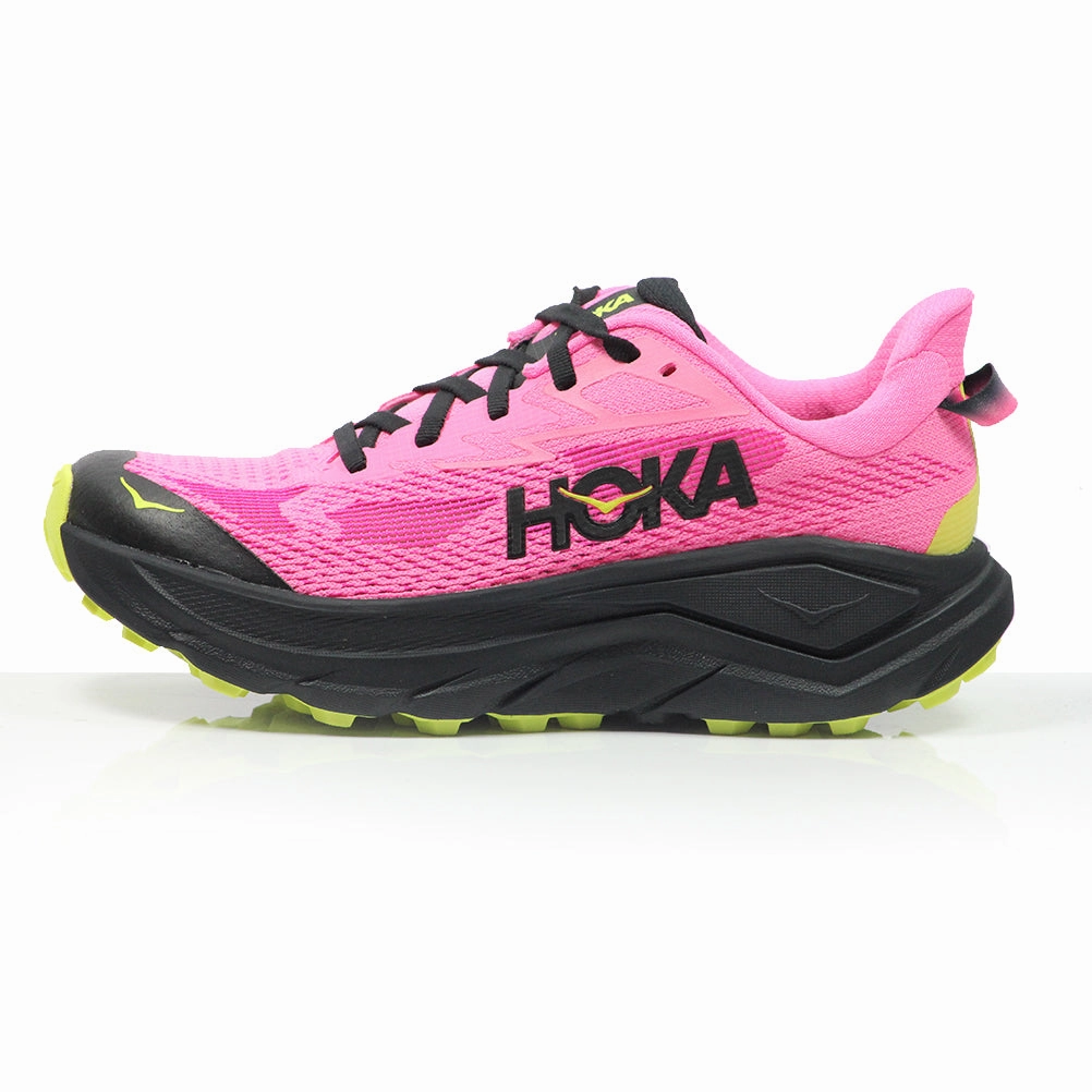 Zero Drop Hoka One One Challenger 8 Women's Trail Shoe - Neon Rose/Black