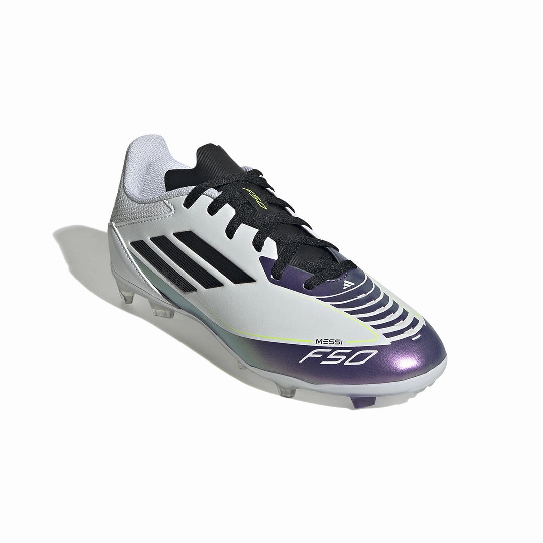 adidas - Kids' (Preschool) F50 League Messi Firm/Multi Ground Soccer Cleats (IE9089) Pro Fg Junior Firm Ground Soccer Cleat