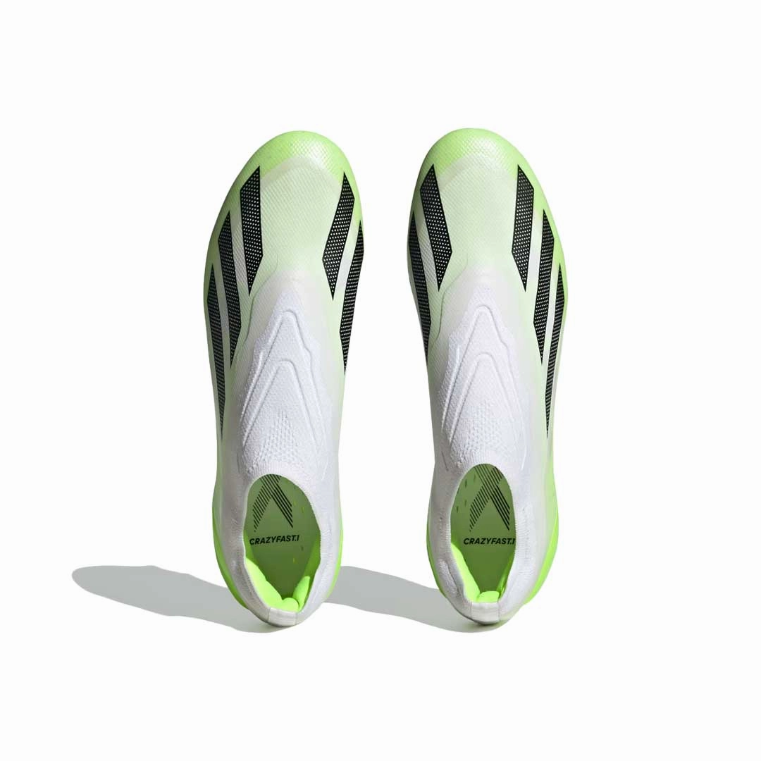 adidas - Unisex X Crazyfast.1 Laceless Soft Ground Soccer Cleats (IE6637) Max Voltage Cleats Soccer