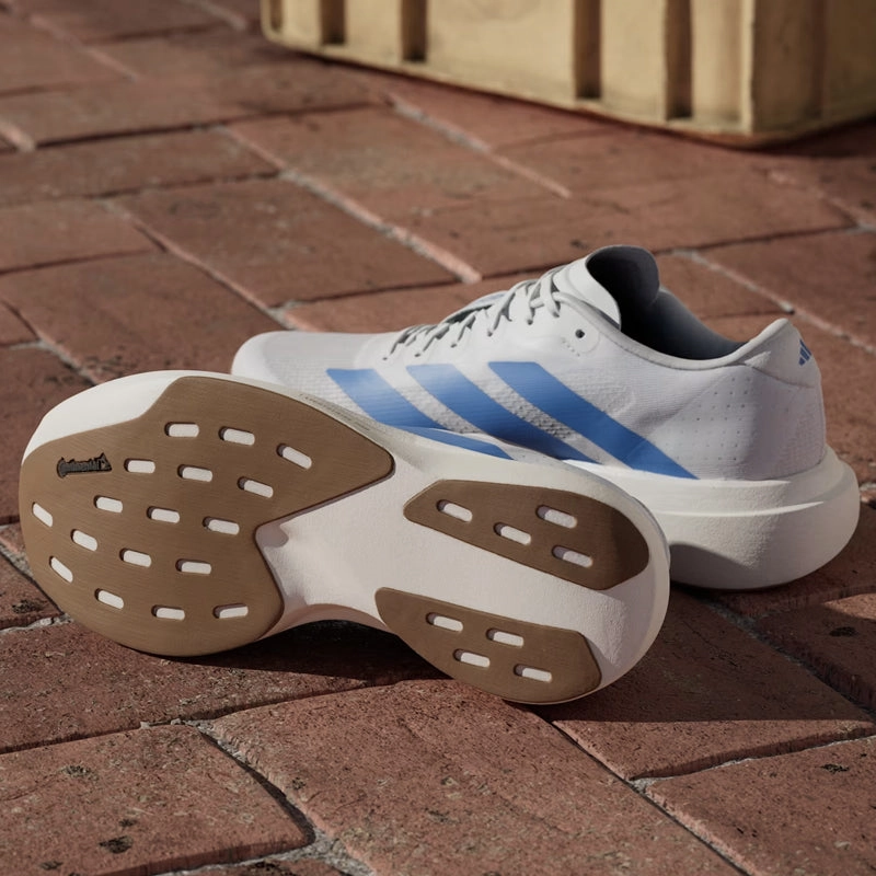 adidas Adizero Evo SL Women's Running Shoe - Cloud White/Blue Fusion/Off White Shoe Stores Birch Run Mi