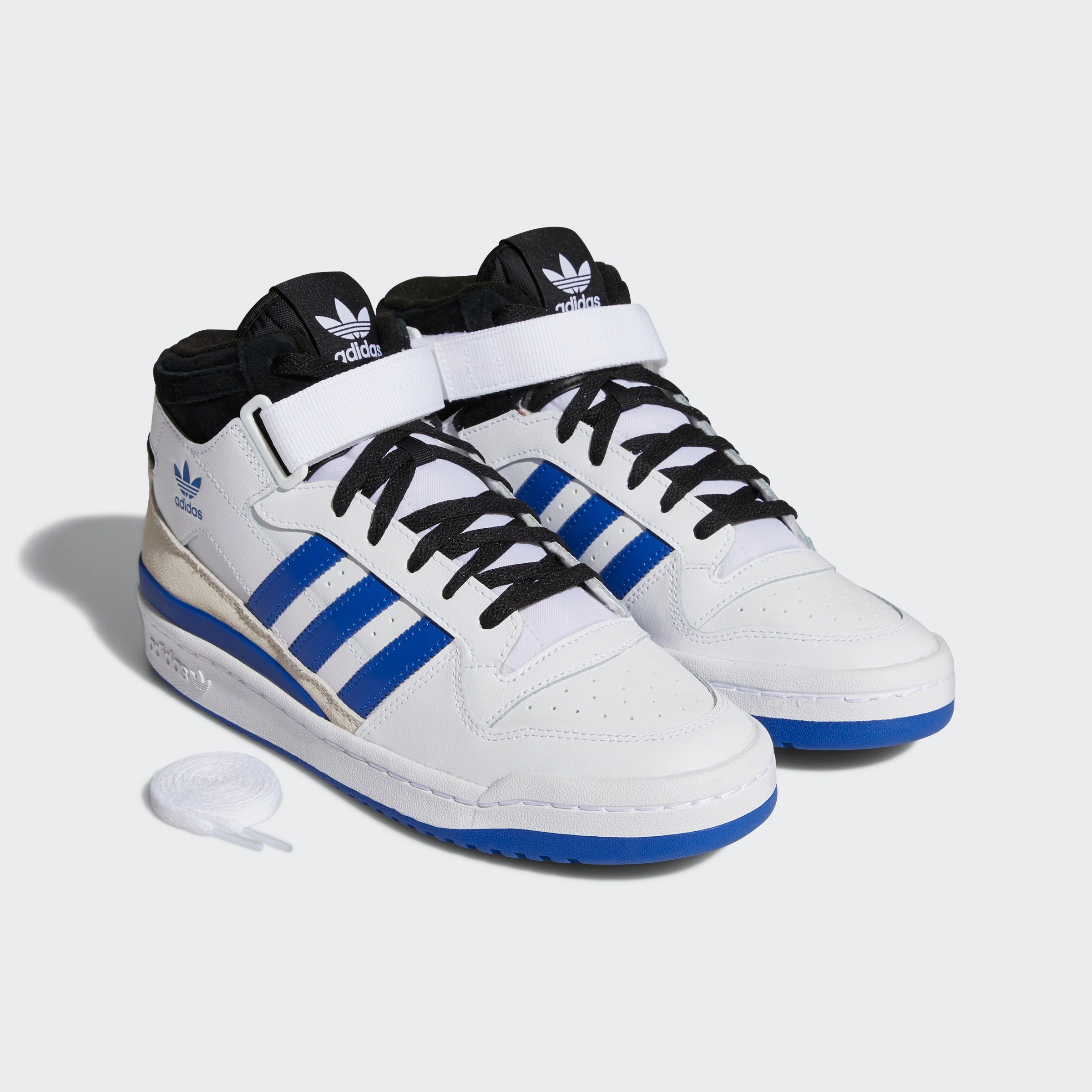 Air Pump Basketball Shoes Adidas Forum Mid 'White Blue Black'