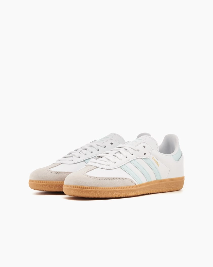 Adidas Kids' Samba Og Shoes - White / Semi Flash Aqua New Cleats Soccer