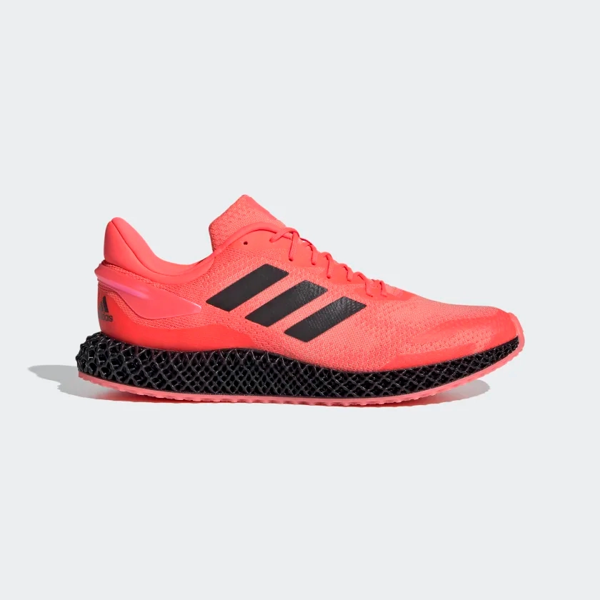Adidas Unisex 4D Run 1.0 Shoes - Signal Pink / Core Black / Light Flash Orange Adidas Casual Running Shoes