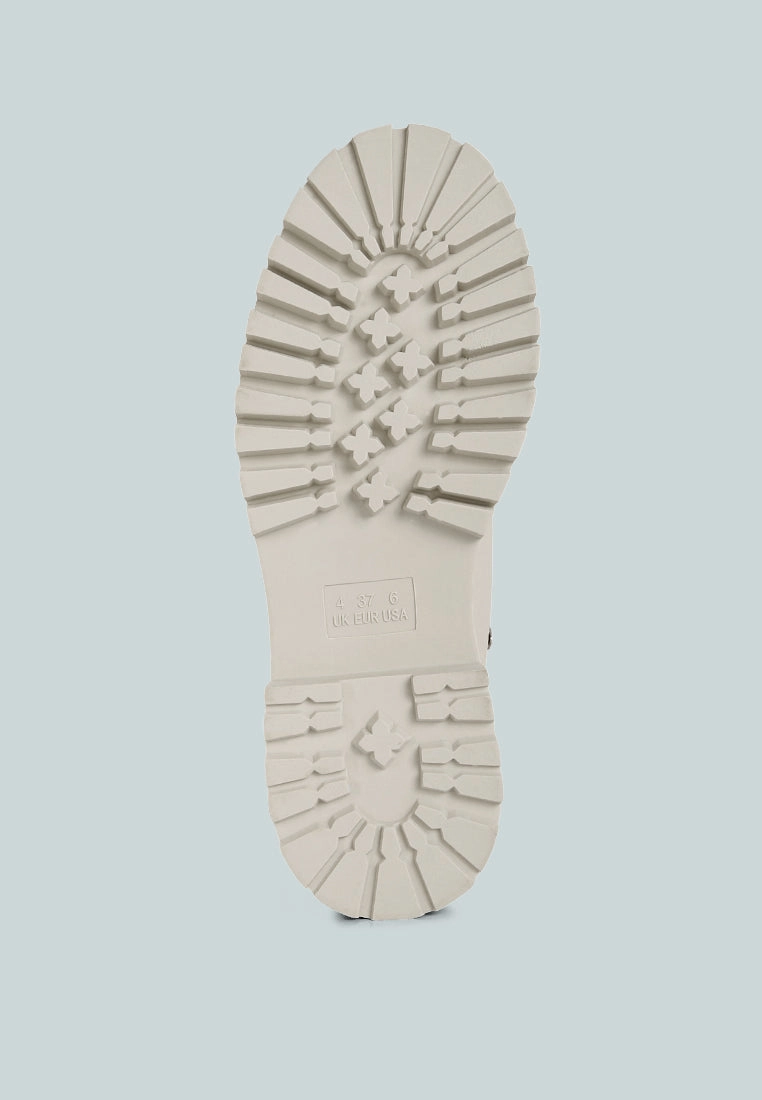 goliath lace up chunky biker boots Duck Feet Boots