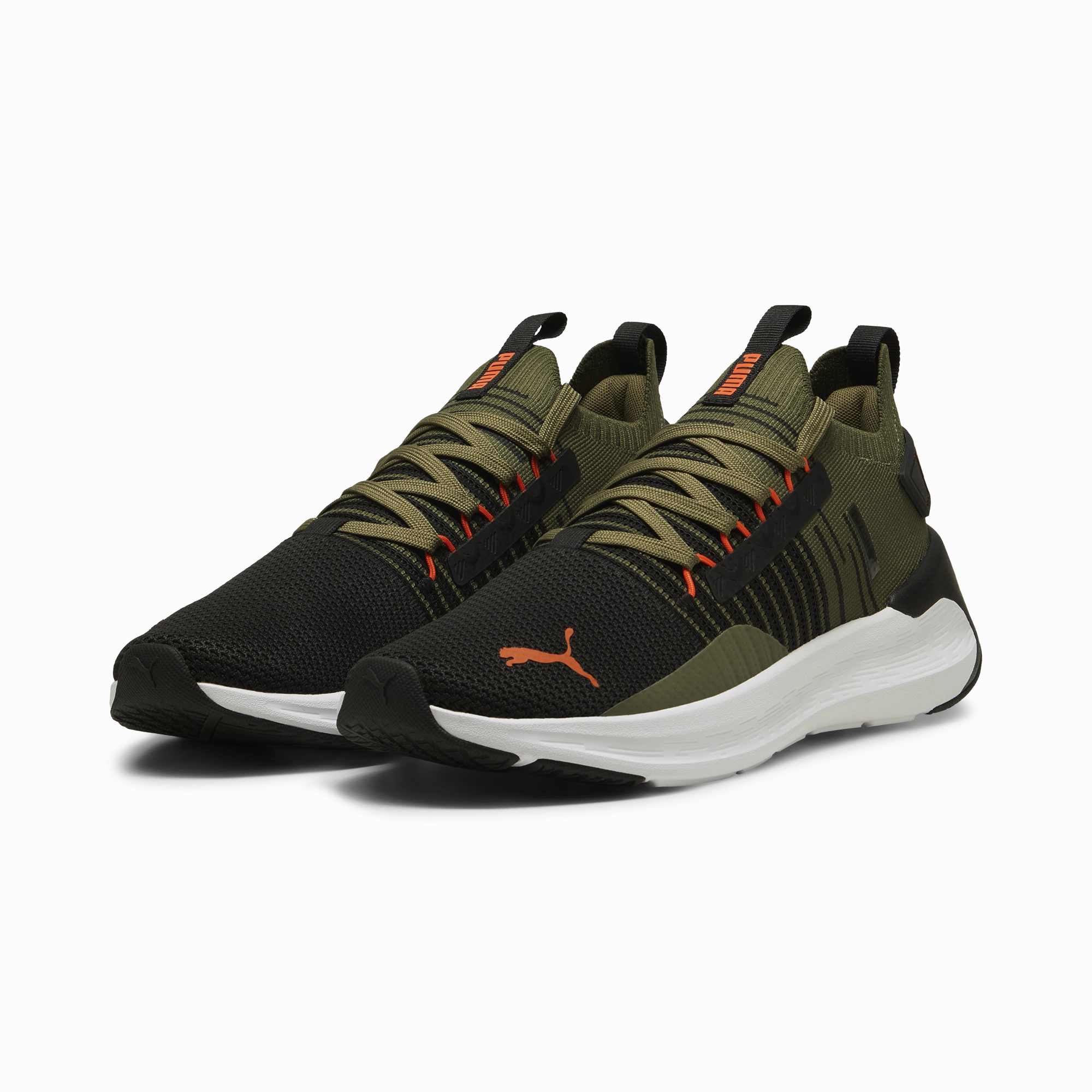 PUMA Softride Symmetry Fuzion Mens Running Shoes Puma Lace Up Casual Shoes