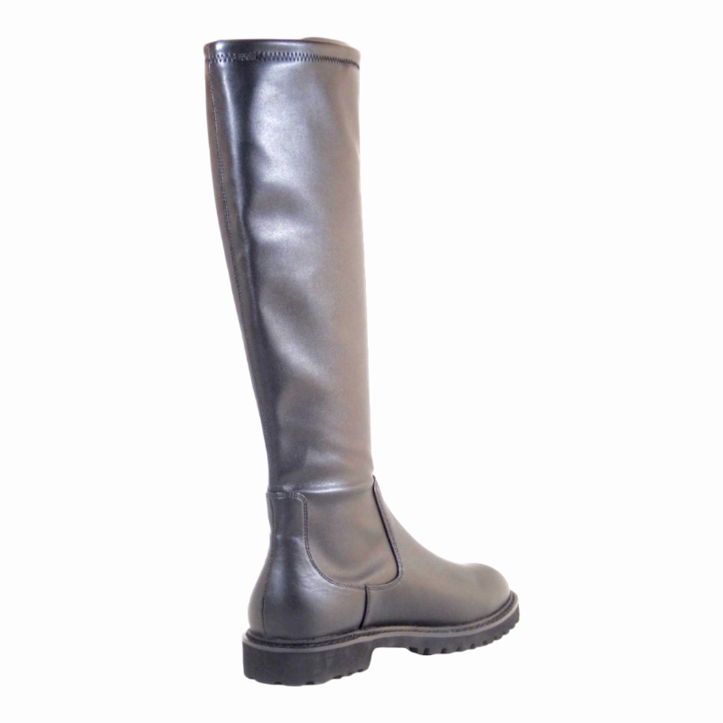 Trenton Stretch Tall Boots Silver Knee Boots
