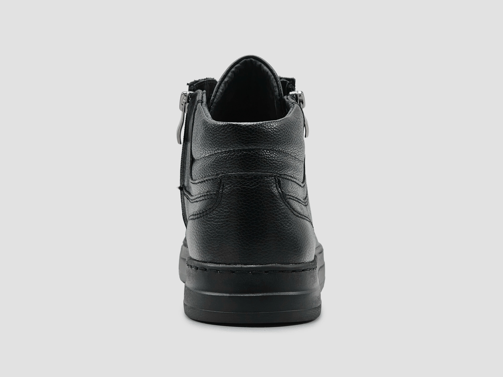 Men's Classic Zip-Up Leather Boots - Black Shop Western Boots Near Me