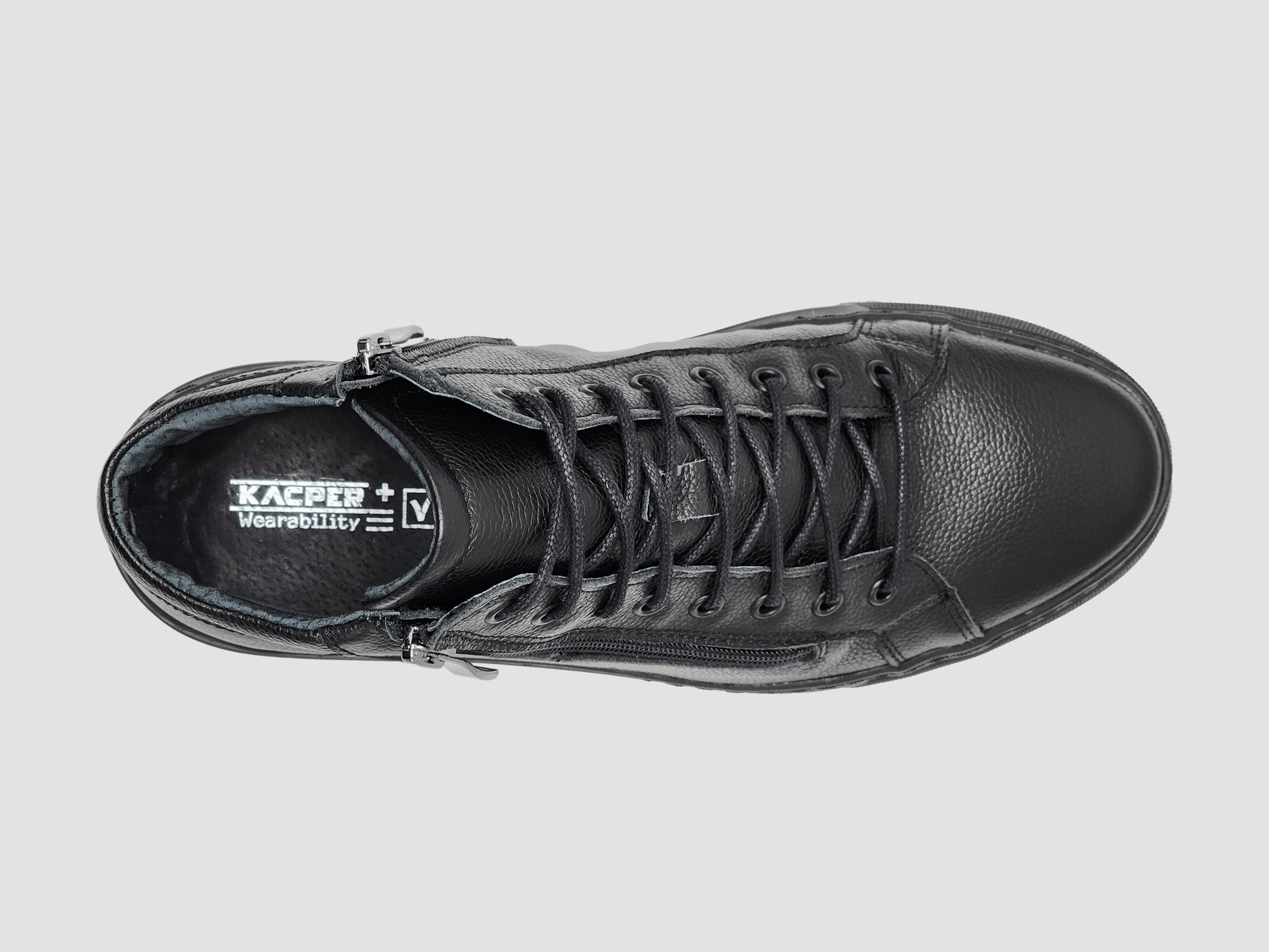 Men's Classic Zip-Up Leather Boots - Black Ride Anthem Snowboard Boots