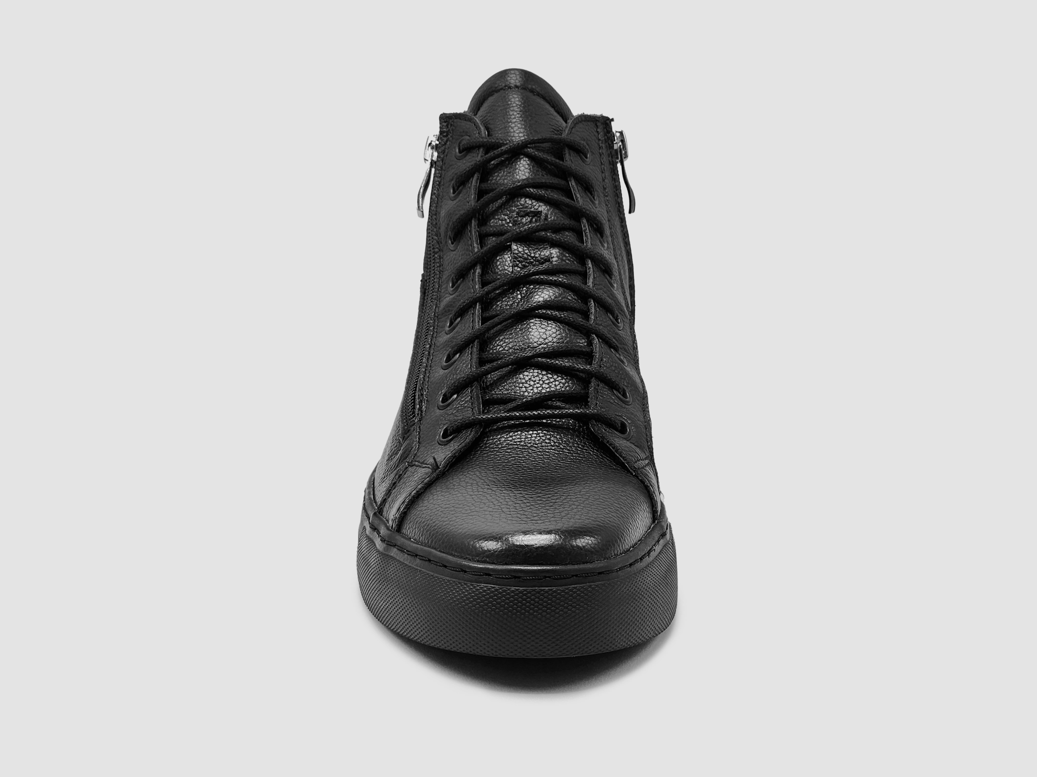 Men's Classic Zip-Up Leather Boots - Black Quince Boots