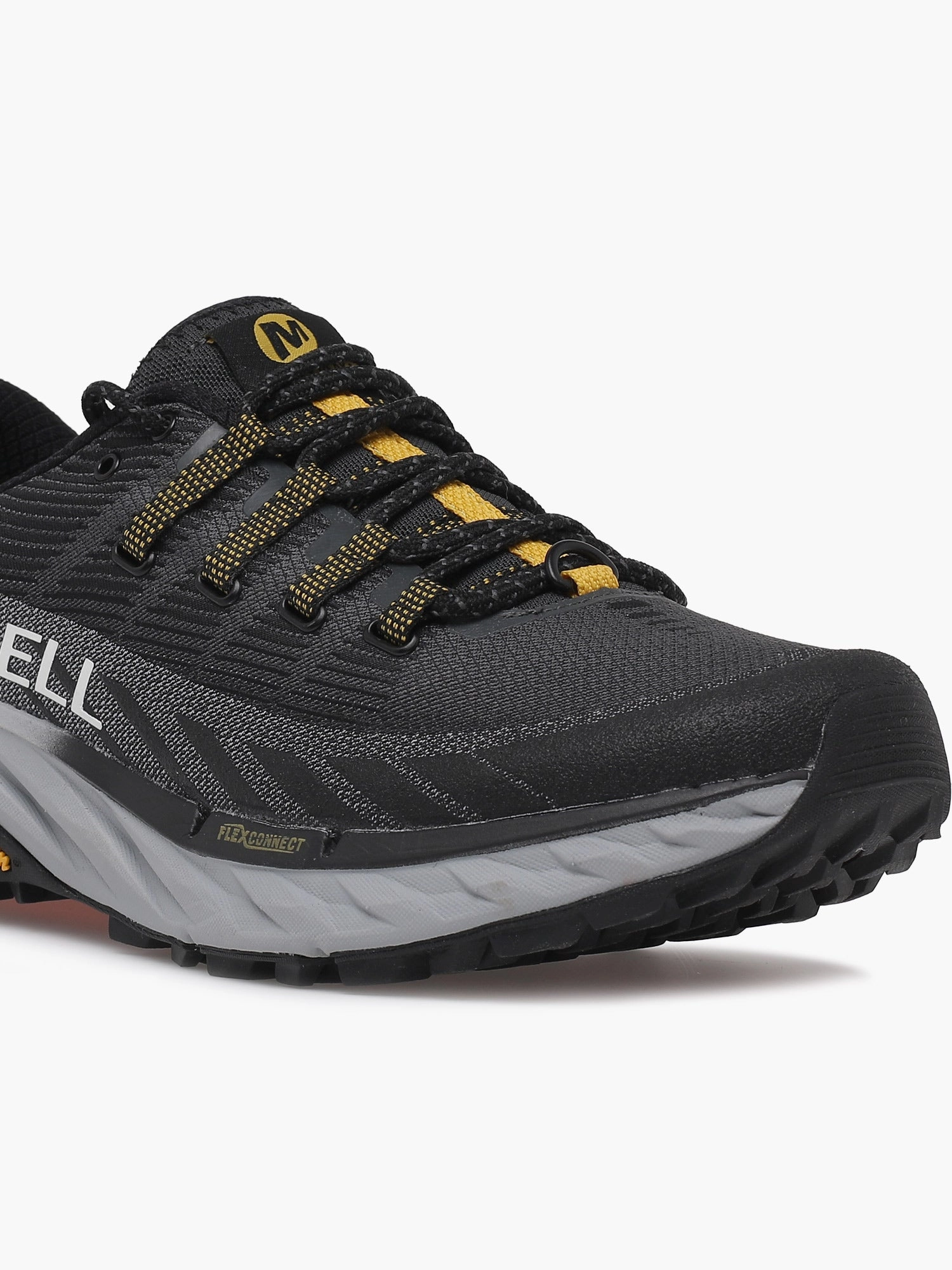 Comfortable Flat Leather Shoes Agility Peak 4 Black Highrise