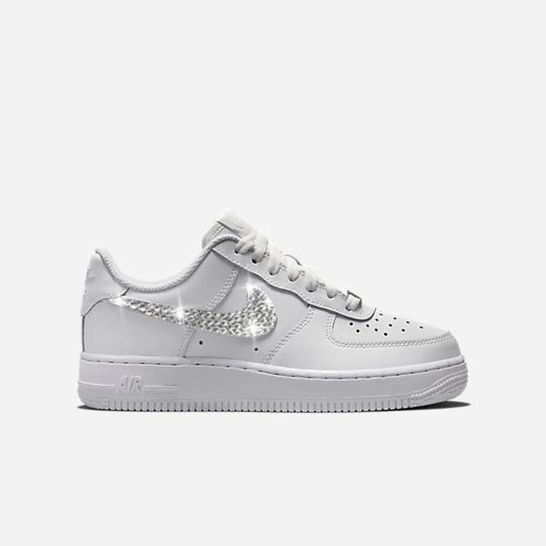 Air Force 1 Older Kids/ Youth (White) And White Nike Running Shoes