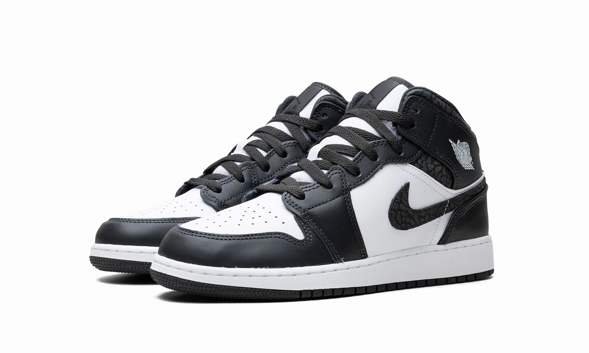 Air Jordan 1 Mid GS "Panda Elephant" Nike Cross Country Racing Shoes