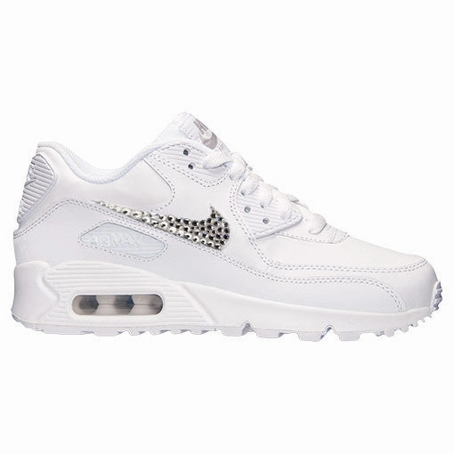 Nike New Shoes Release Air Max 90 Older Kids/ Youth (White)