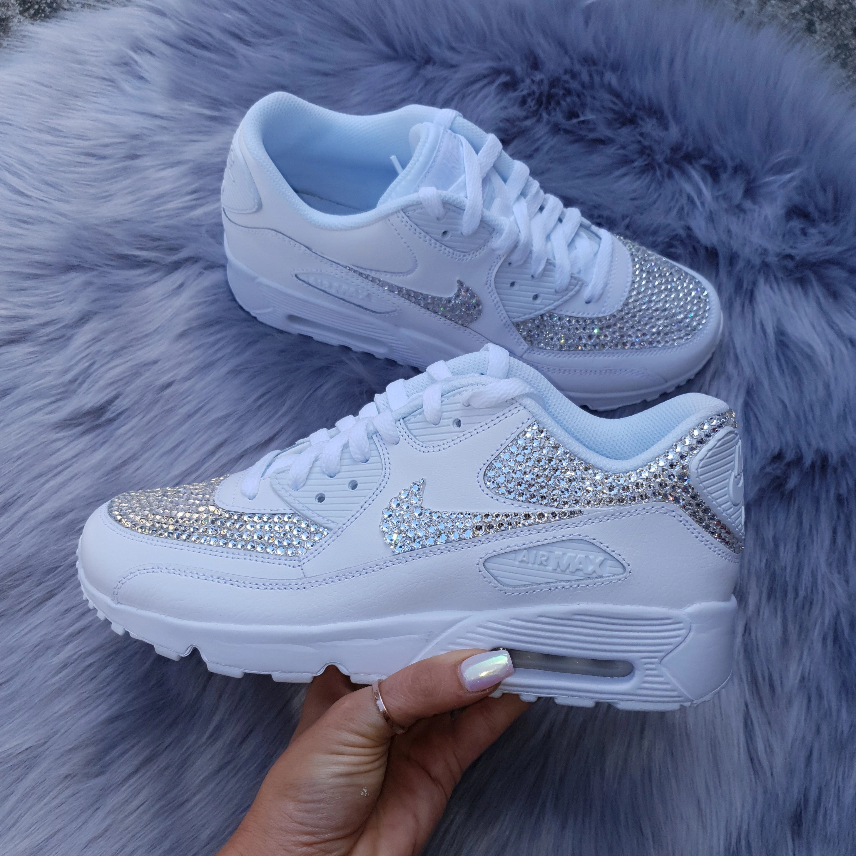 Chicago Nike Shoes Air Max 90 (White- Maximum Bling)