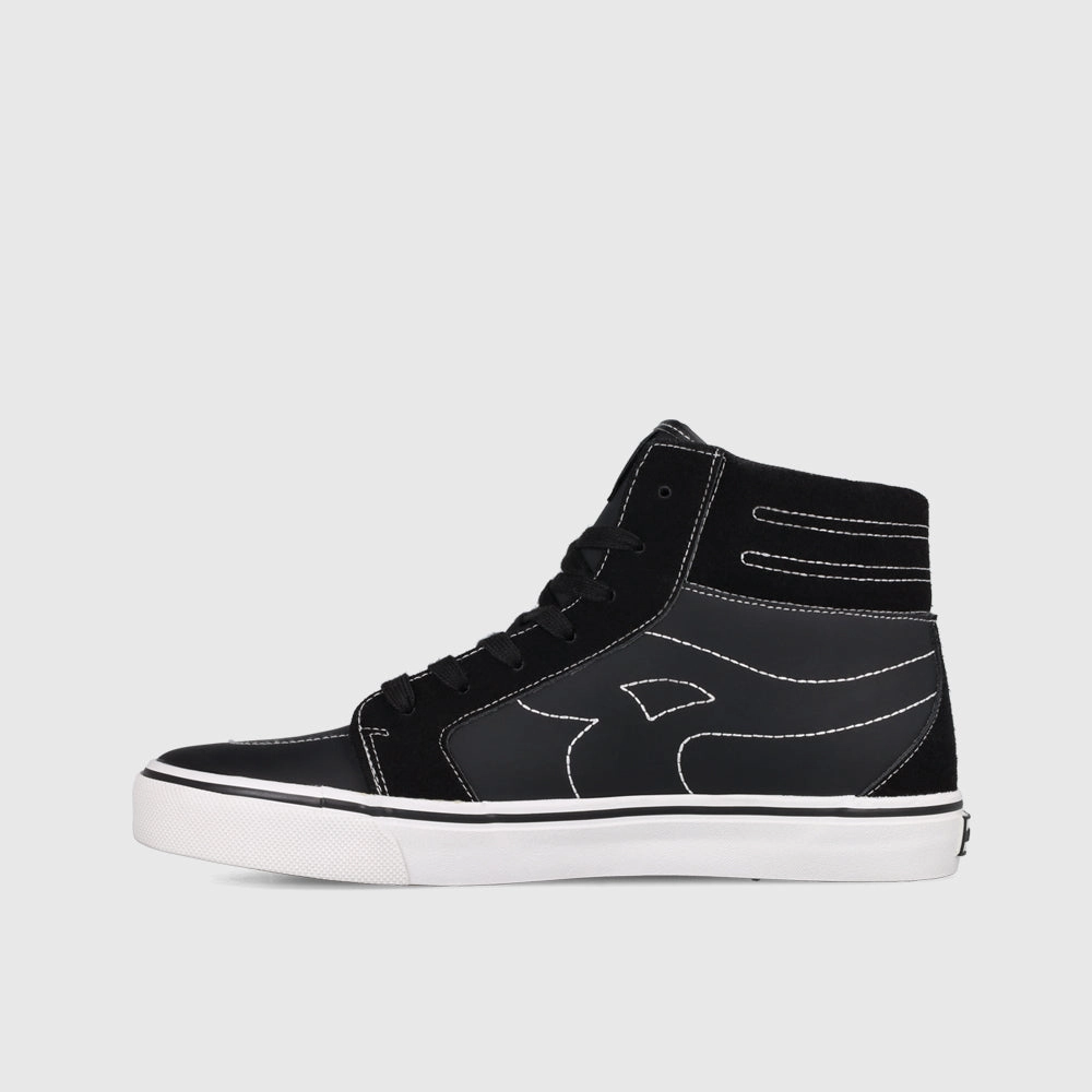 Airwalk Mens Aurora Sneakers Black Thigh High Boots Low Heel