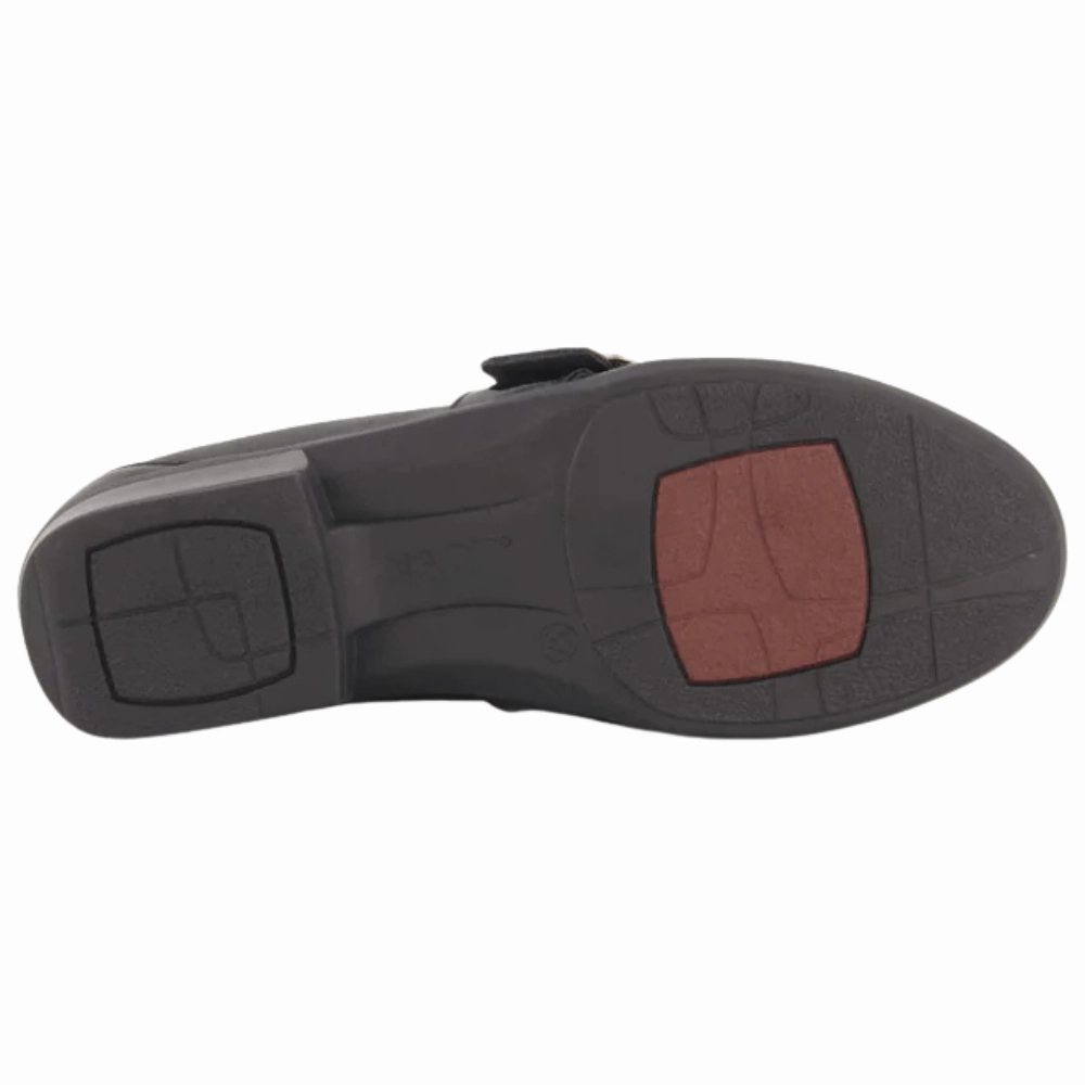 Naot Viscol Jet Black Leather/Black Crinkle Patent Leather Shoe (Women's) Knit Flat Shoes