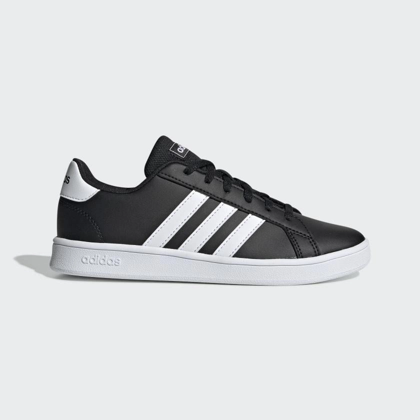 Customize Sneakers Adidas scarpa sneakers da ragazzi Grand Court K EF0102 nero-bianco