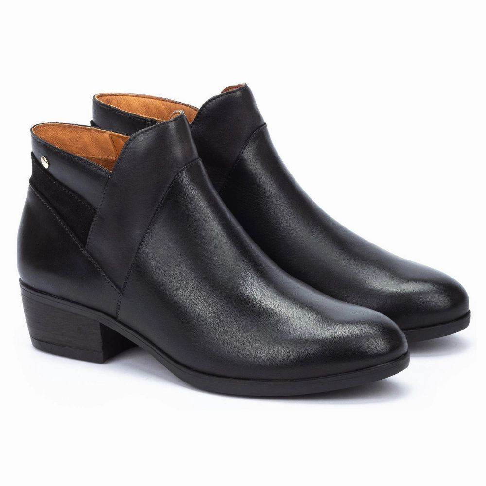 Kids Hiking Boots Pikolinos Daroca Black Leather Ankle Boot (Women's)