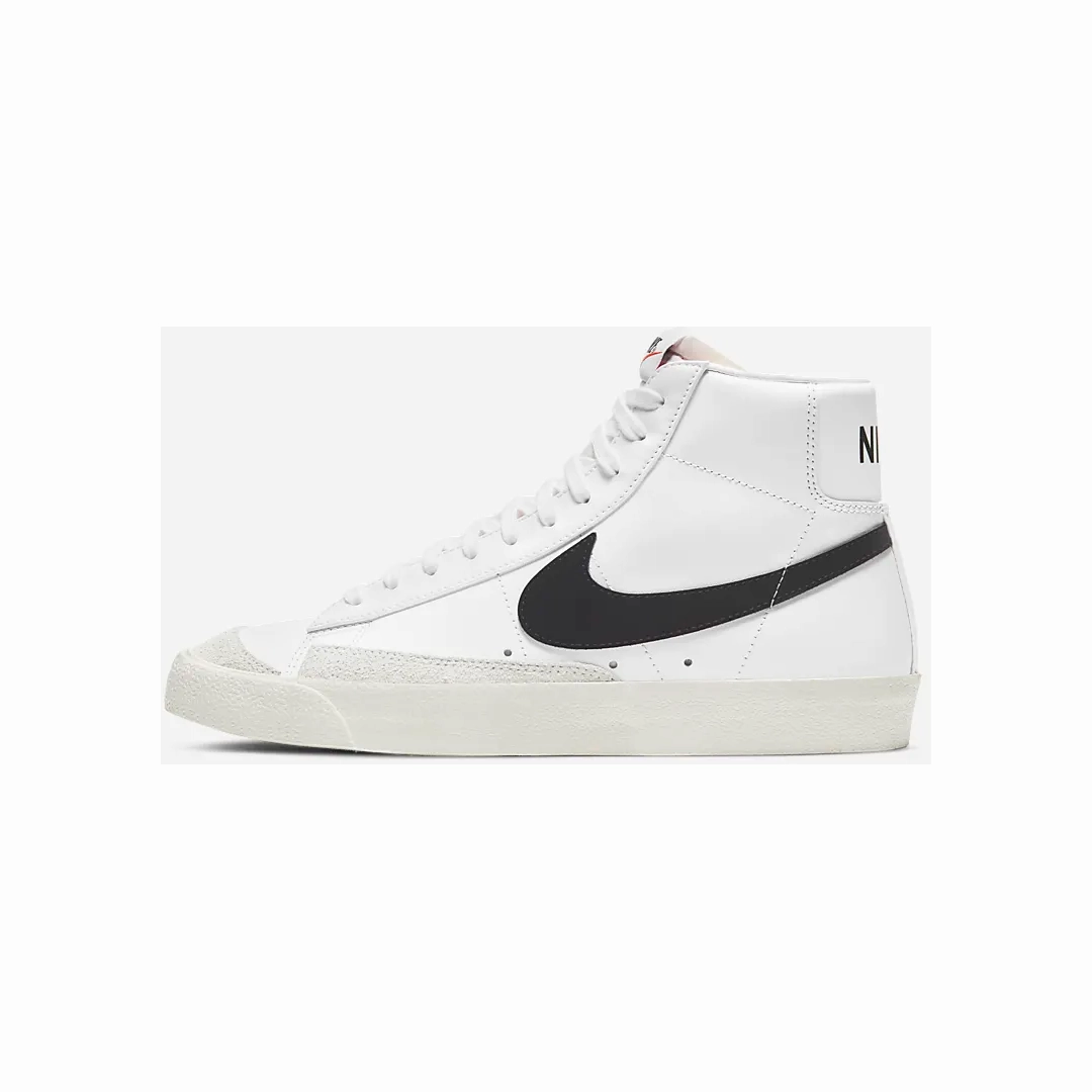 Nike Men's Blazer Mid '77 Vintage Shoes - White / Black Nike Vintage Shoes
