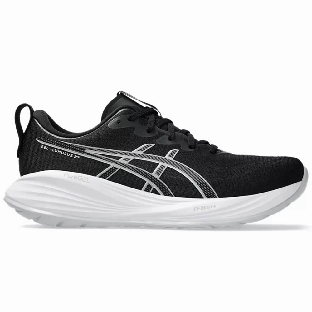 Men's Asics Gel-Cumulus 27, Black/Concrete, 9 2E Wide Asics Gel-venture Shoes