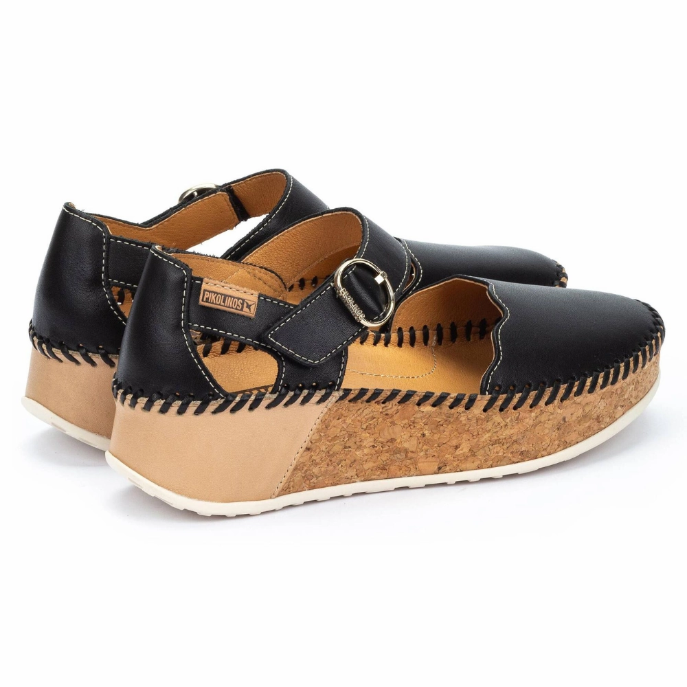 Baby Jelly Sandals Pikolinos Marina Black Leather Sandal (Women's)