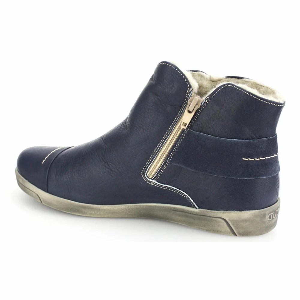 Cuban Heel Boots Cloud Footwear Aline Blue Wool Lining Boot (Women's)