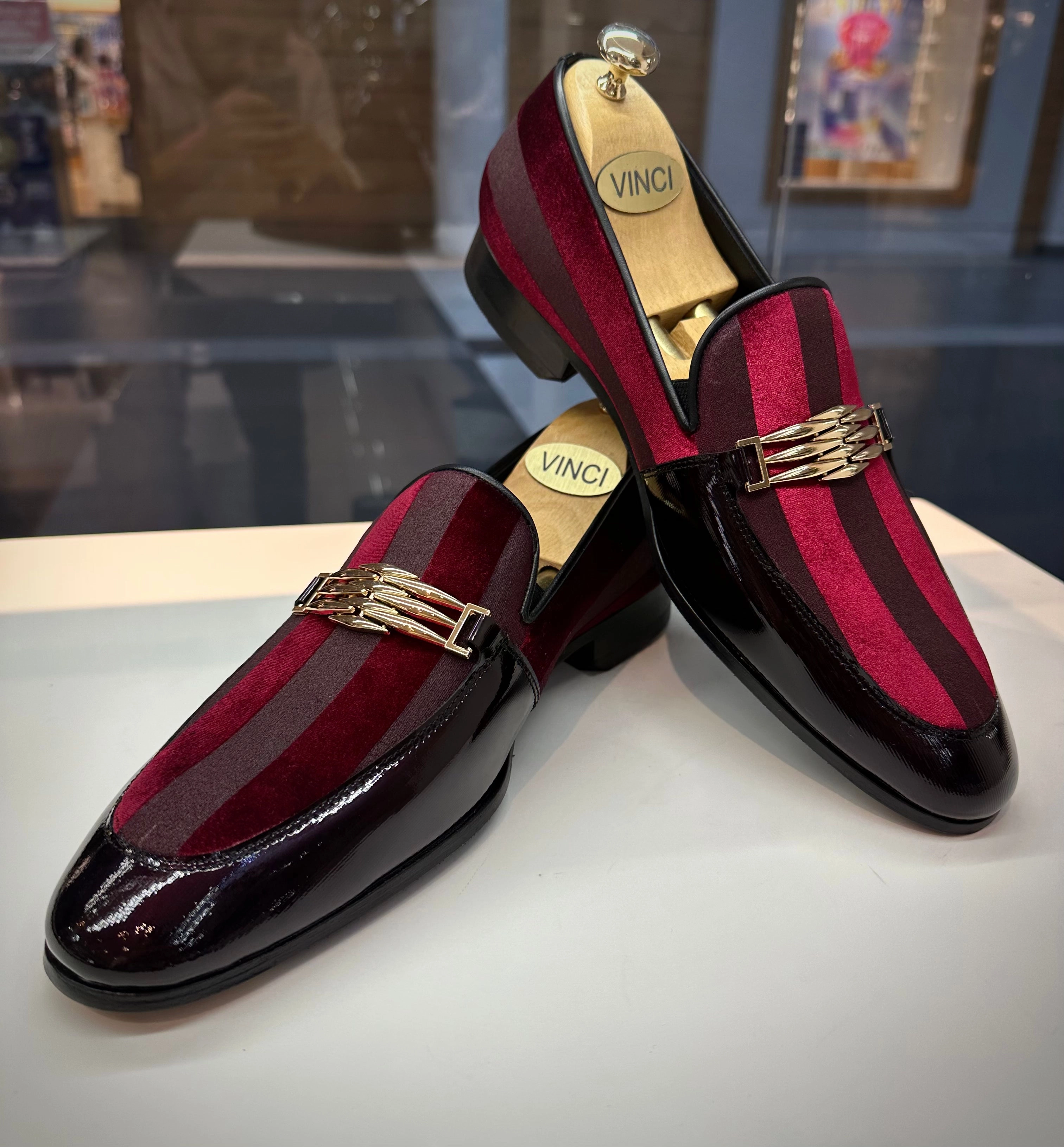 Flat Prom Dress Shoes The Pontalto Leather Men Shoe Burgundy Bit Loafer