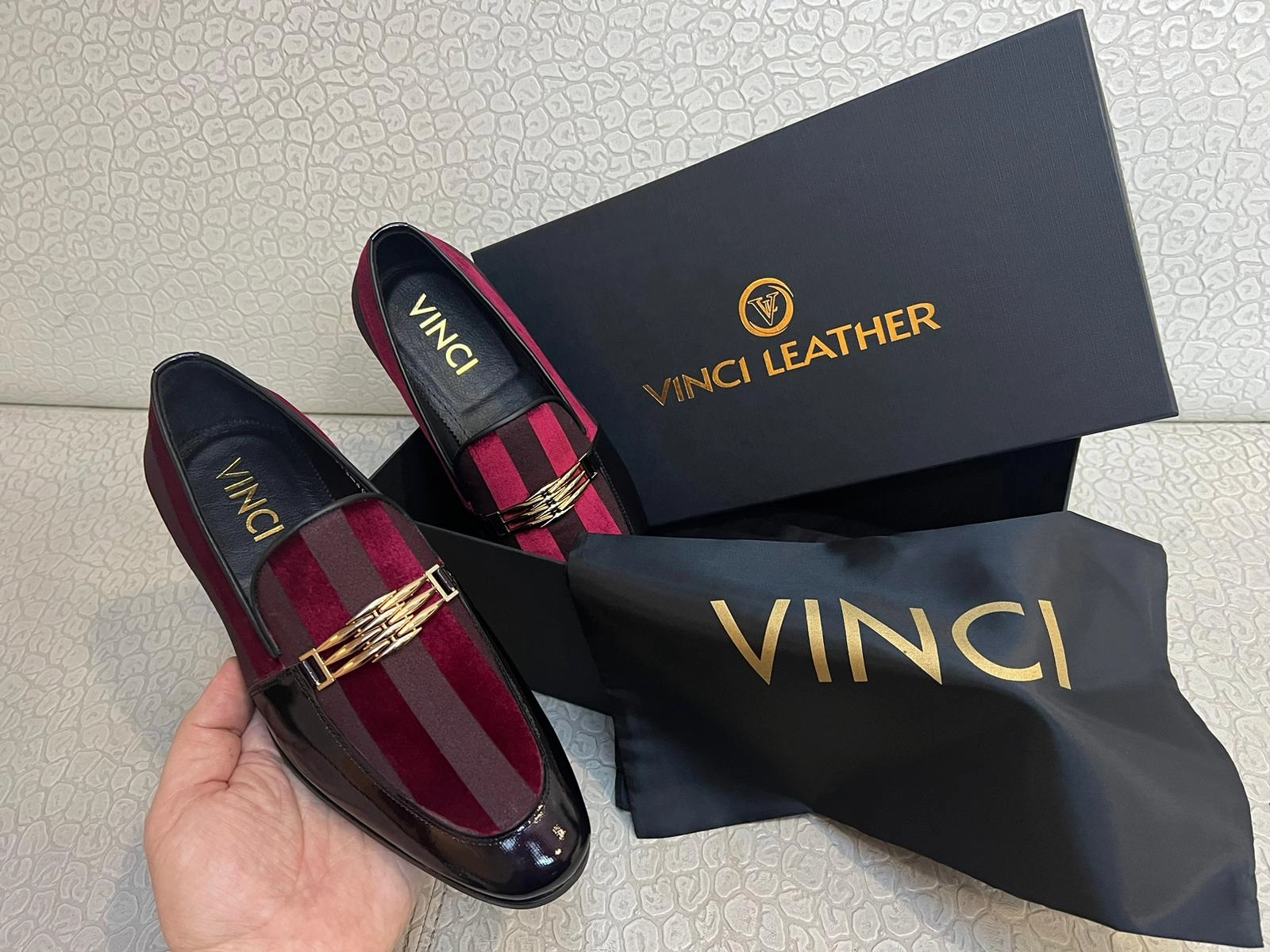 The Pontalto Leather Men Shoe Burgundy Bit Loafer Dress Shoe Outsole