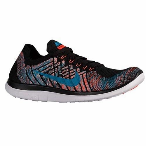 Free 4.0 Flyknit Running Shoe Black/Hyper OrangeCopaBlue Lagoon Size 10 DM US Old Nike Running Shoes