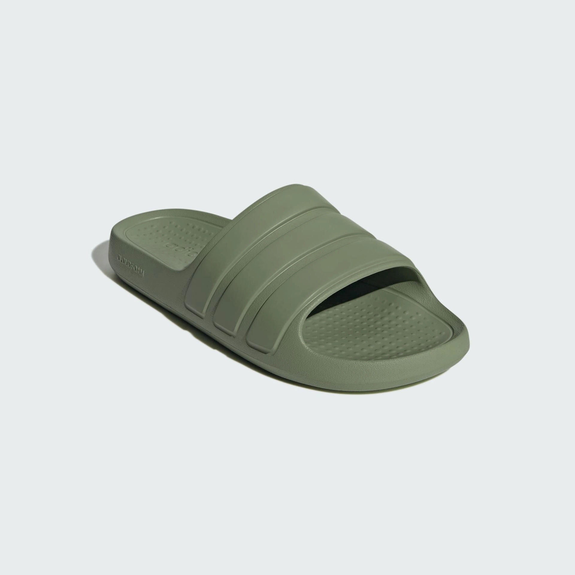 Adidas Padel Shoes ADILETTE FLOW SLIDES - Tent Green / Tent Green / Tent Green